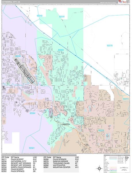 Cathedral City Map Premium Style